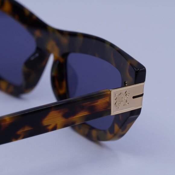 Palm Angels PERI10E CLAIRE 6045 Sunglasses Havana Cat Eye Frame, Blue Lenses - Picture 8 of 9